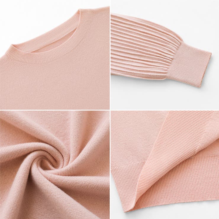 シンプルなのに印象的。プリーツスリーブニット ニット ボリューム袖 | COCOMOMO | 詳細画像66 