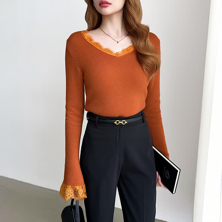 あったか裏シャギーレースニット 裏起毛 レースニット | COCOMOMO | 詳細画像20 