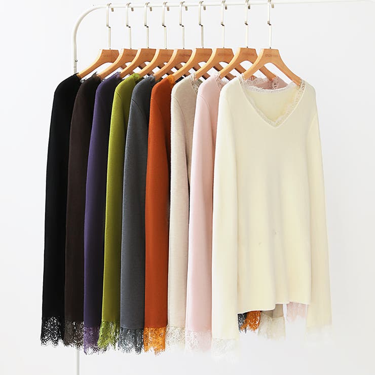 あったか裏シャギーレースニット 裏起毛 レースニット | COCOMOMO | 詳細画像62 