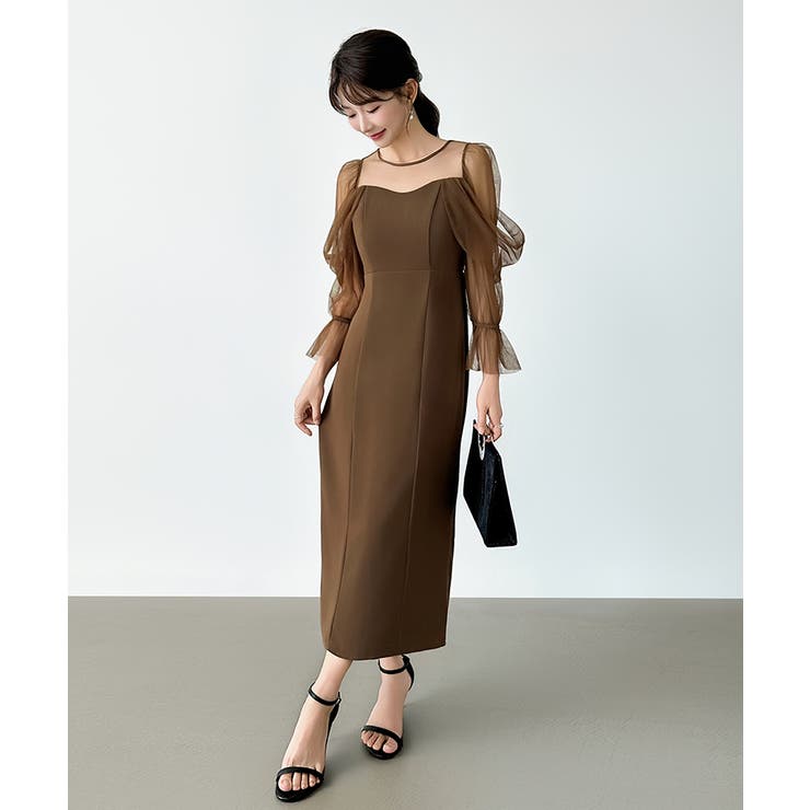 凛と華やぐ、オフショルチュールパーティードレス 結婚式ワンピース ドレス | COCOMOMO | 詳細画像31 