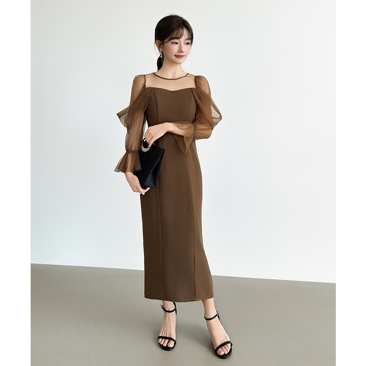 凛と華やぐ、オフショルチュールパーティードレス 結婚式ワンピース ドレス | COCOMOMO | 詳細画像33 