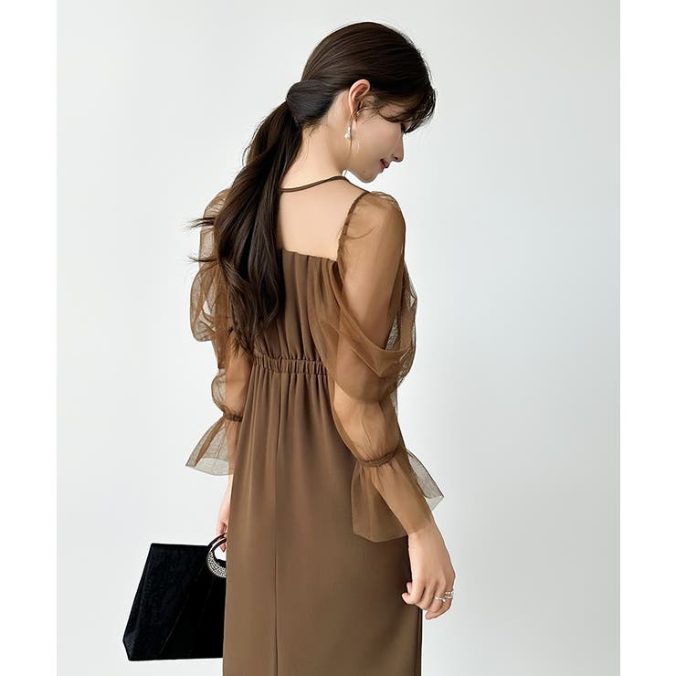 凛と華やぐ、オフショルチュールパーティードレス 結婚式ワンピース ドレス | COCOMOMO | 詳細画像35 