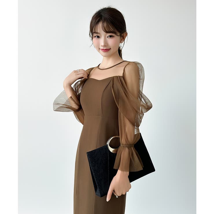 凛と華やぐ、オフショルチュールパーティードレス 結婚式ワンピース ドレス | COCOMOMO | 詳細画像37 