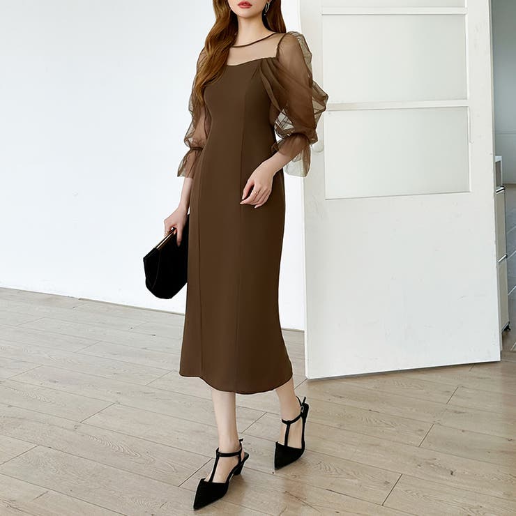 凛と華やぐ、オフショルチュールパーティードレス 結婚式ワンピース ドレス | COCOMOMO | 詳細画像11 