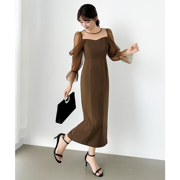 凛と華やぐ、オフショルチュールパーティードレス 結婚式ワンピース ドレス | COCOMOMO | 詳細画像43 