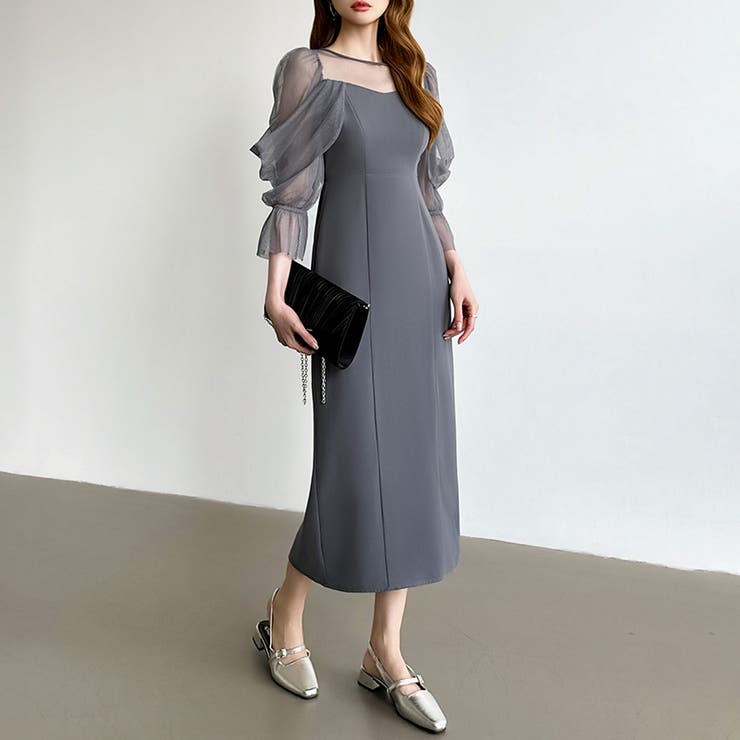 凛と華やぐ、オフショルチュールパーティードレス 結婚式ワンピース ドレス | COCOMOMO | 詳細画像13 