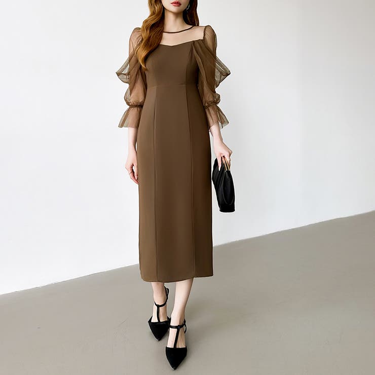 凛と華やぐ、オフショルチュールパーティードレス 結婚式ワンピース ドレス | COCOMOMO | 詳細画像2 