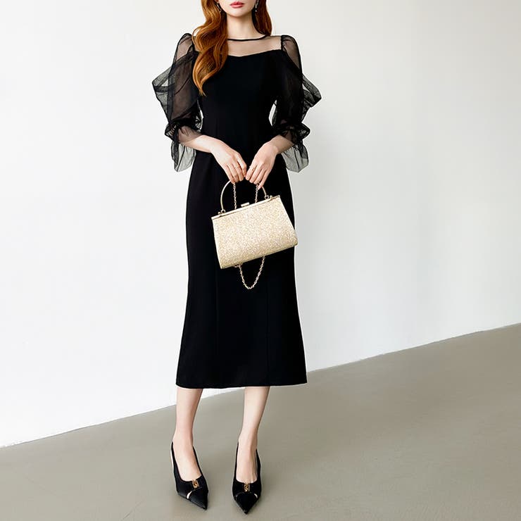 凛と華やぐ、オフショルチュールパーティードレス 結婚式ワンピース ドレス | COCOMOMO | 詳細画像21 