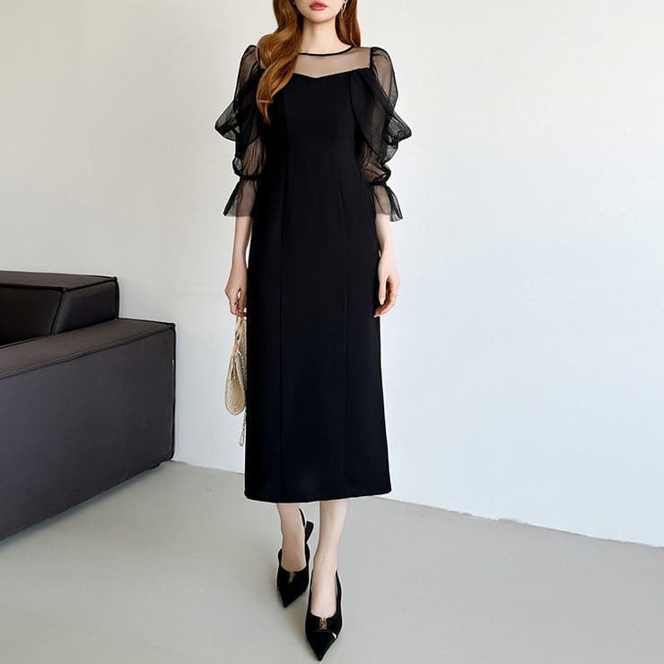 凛と華やぐ、オフショルチュールパーティードレス 結婚式ワンピース ドレス | COCOMOMO | 詳細画像28 