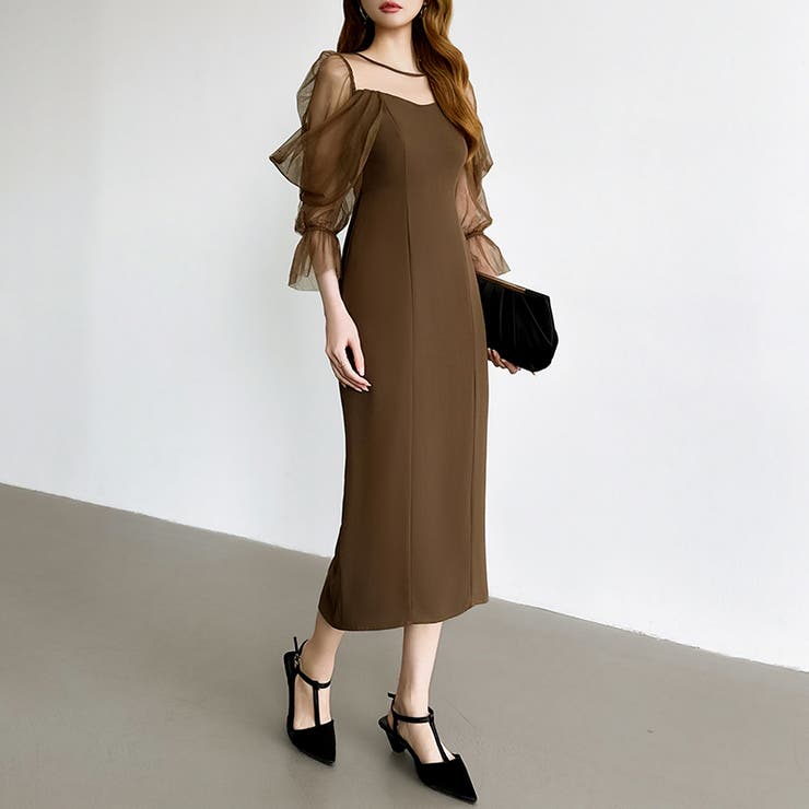 凛と華やぐ、オフショルチュールパーティードレス 結婚式ワンピース ドレス | COCOMOMO | 詳細画像4 