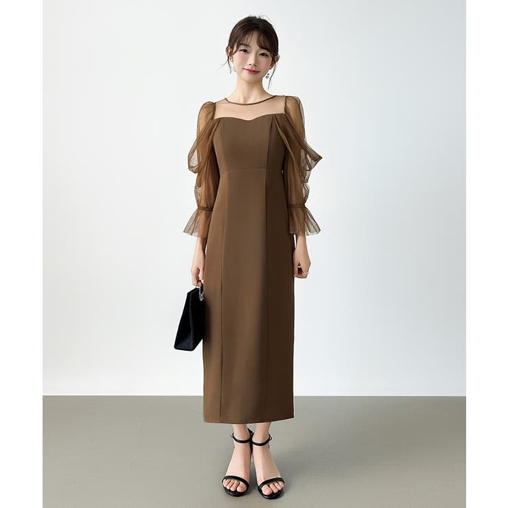 凛と華やぐ、オフショルチュールパーティードレス 結婚式ワンピース ドレス | COCOMOMO | 詳細画像30 