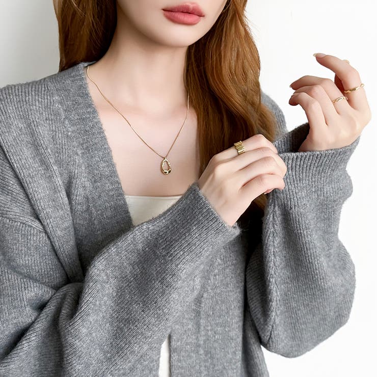 Vネックニットカーディガン カーディガン オーバーサイズ | COCOMOMO | 詳細画像19 