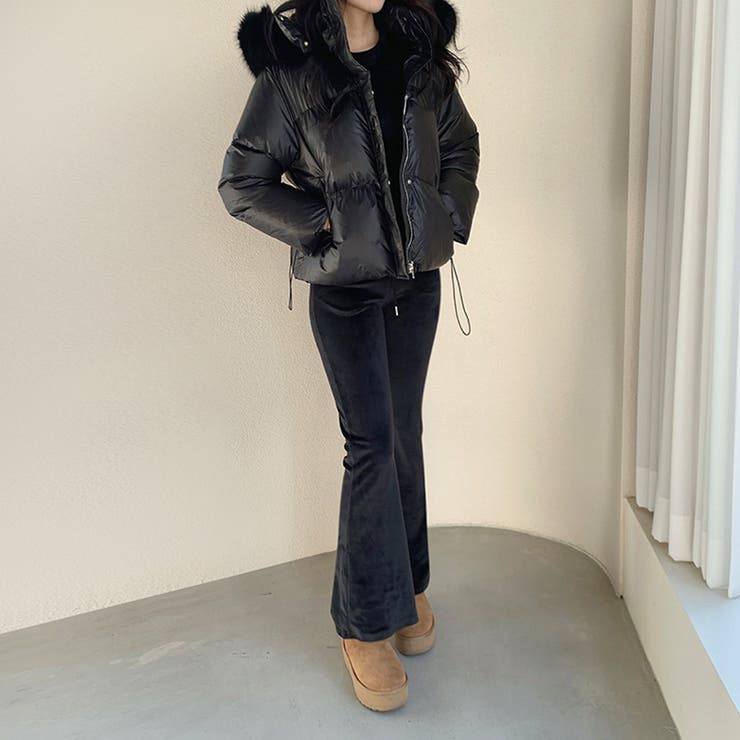 ファー付き中綿ジャケット フェイクダウンジャケット アウター | COCOMOMO | 詳細画像14 