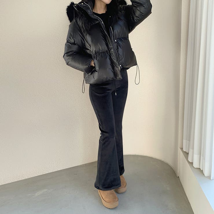 ファー付き中綿ジャケット フェイクダウンジャケット アウター | COCOMOMO | 詳細画像15 