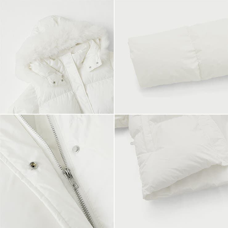 ファー付き中綿ジャケット フェイクダウンジャケット アウター | COCOMOMO | 詳細画像19 