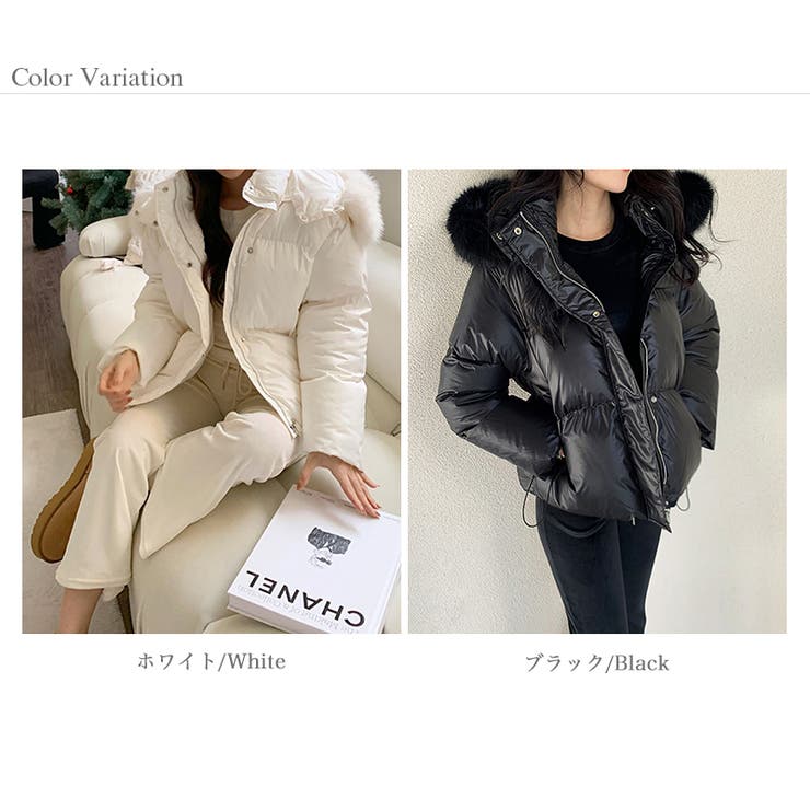 ファー付き中綿ジャケット フェイクダウンジャケット アウター | COCOMOMO | 詳細画像22 