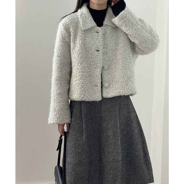 ブークレボアショートジャケット ボアジャケット ブルゾン | COCOMOMO | 詳細画像10 