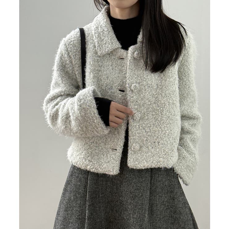 ブークレボアショートジャケット ボアジャケット ブルゾン | COCOMOMO | 詳細画像11 