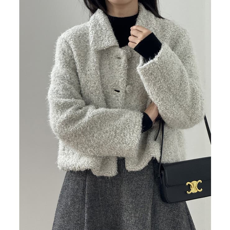 ブークレボアショートジャケット ボアジャケット ブルゾン | COCOMOMO | 詳細画像12 