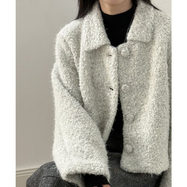 ブークレボアショートジャケット ボアジャケット ブルゾン | COCOMOMO | 詳細画像14 