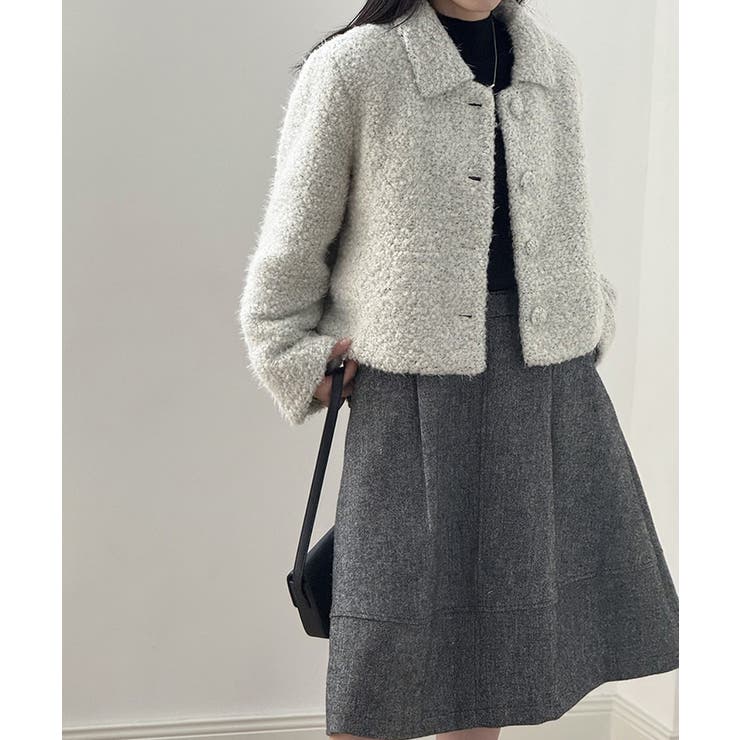 ブークレボアショートジャケット ボアジャケット ブルゾン | COCOMOMO | 詳細画像15 