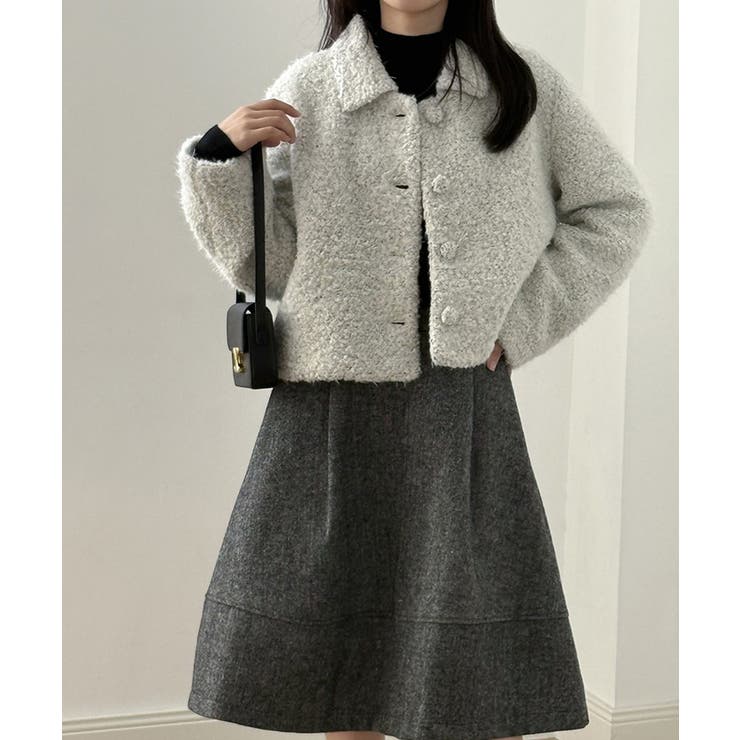 ブークレボアショートジャケット ボアジャケット ブルゾン | COCOMOMO | 詳細画像16 