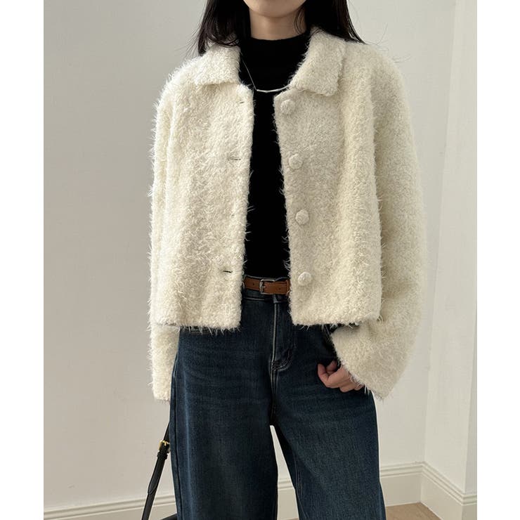 ブークレボアショートジャケット ボアジャケット ブルゾン | COCOMOMO | 詳細画像2 