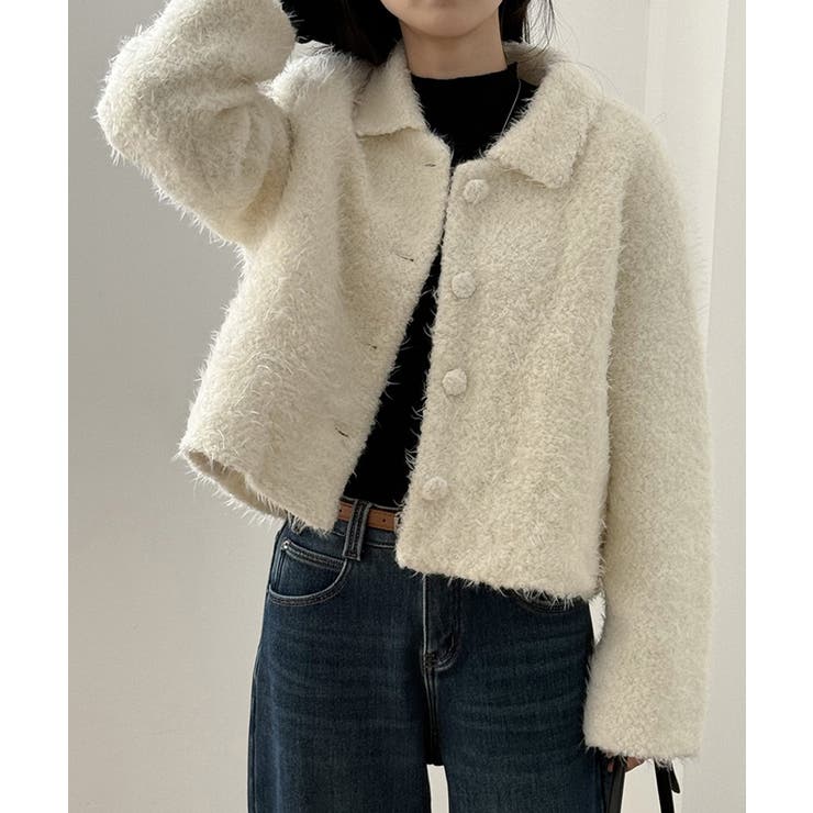 ブークレボアショートジャケット ボアジャケット ブルゾン | COCOMOMO | 詳細画像3 