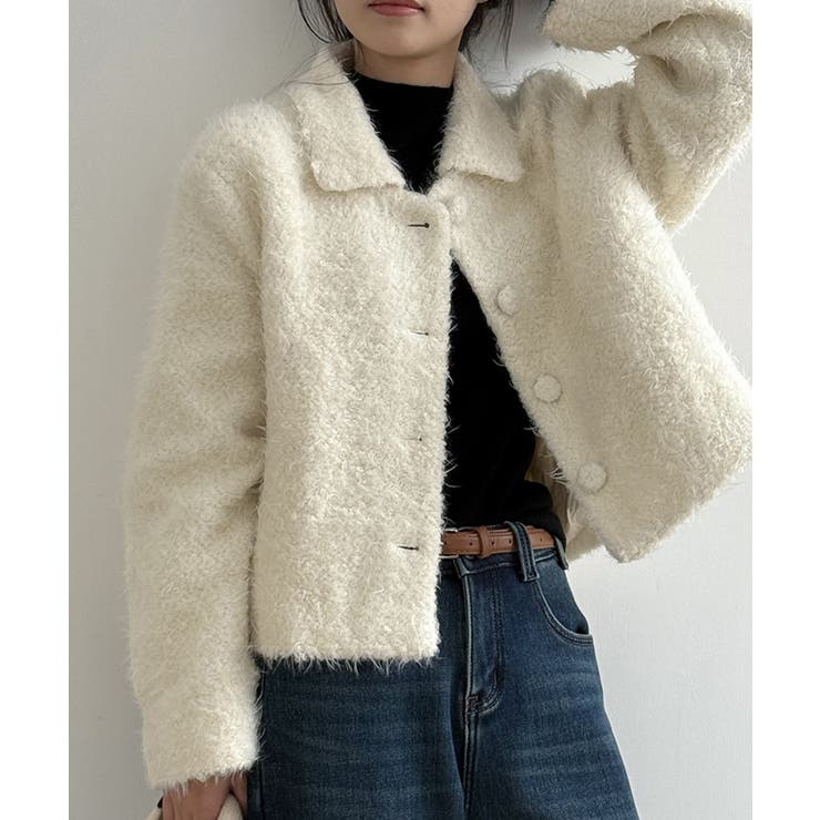 ブークレボアショートジャケット ボアジャケット ブルゾン | COCOMOMO | 詳細画像4 