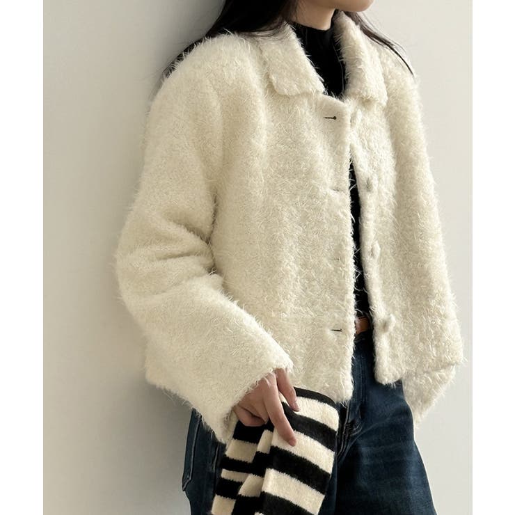 ブークレボアショートジャケット ボアジャケット ブルゾン | COCOMOMO | 詳細画像6 