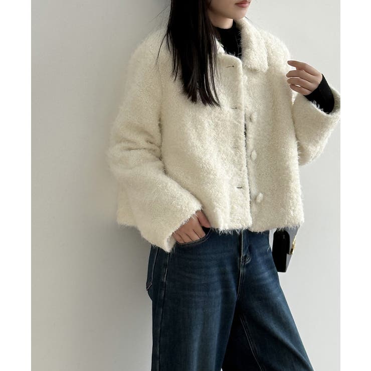 ブークレボアショートジャケット ボアジャケット ブルゾン | COCOMOMO | 詳細画像8 