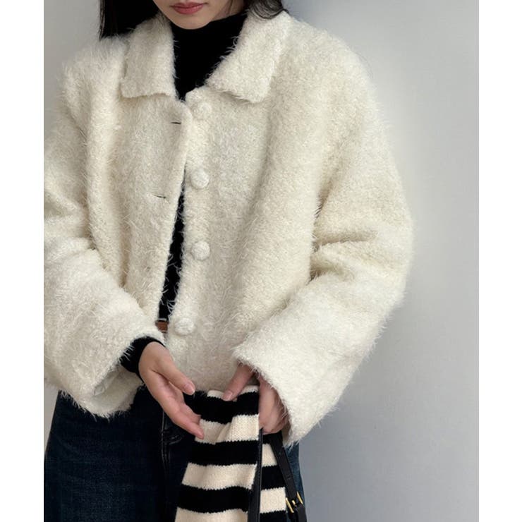 ブークレボアショートジャケット ボアジャケット ブルゾン | COCOMOMO | 詳細画像9 