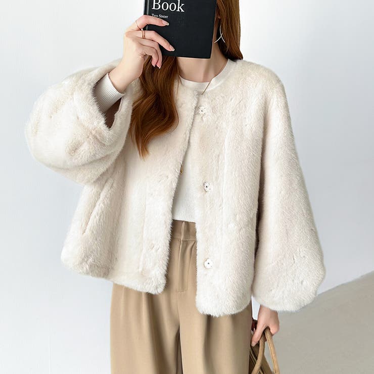 触れた瞬間、虜。ふわふわフェイクファーコート ファーコート ブルゾン | COCOMOMO | 詳細画像10 