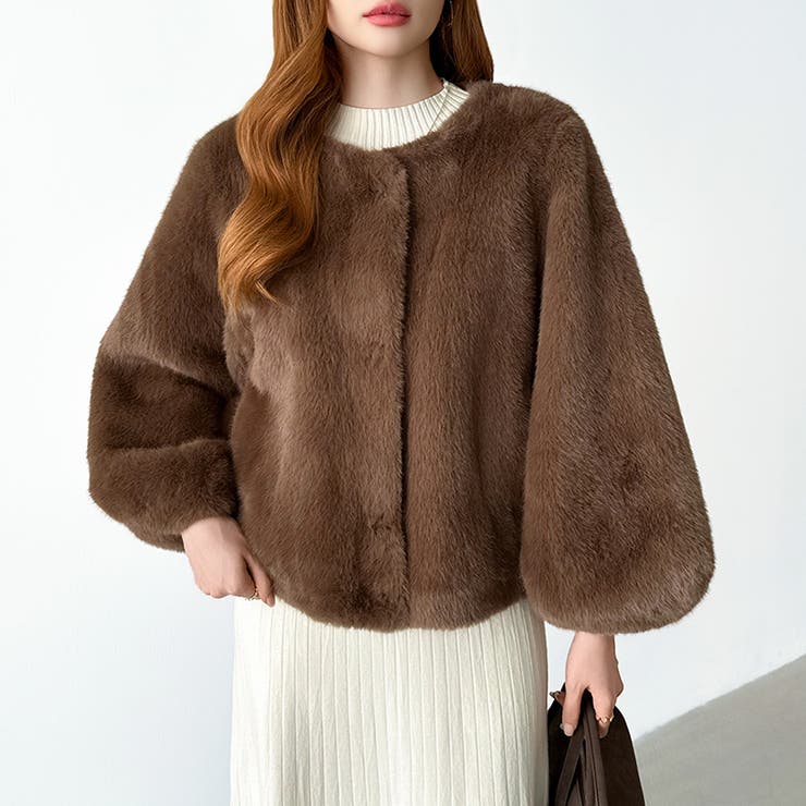 触れた瞬間、虜。ふわふわフェイクファーコート ファーコート ブルゾン | COCOMOMO | 詳細画像13 