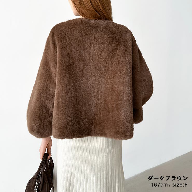 触れた瞬間、虜。ふわふわフェイクファーコート ファーコート ブルゾン | COCOMOMO | 詳細画像20 