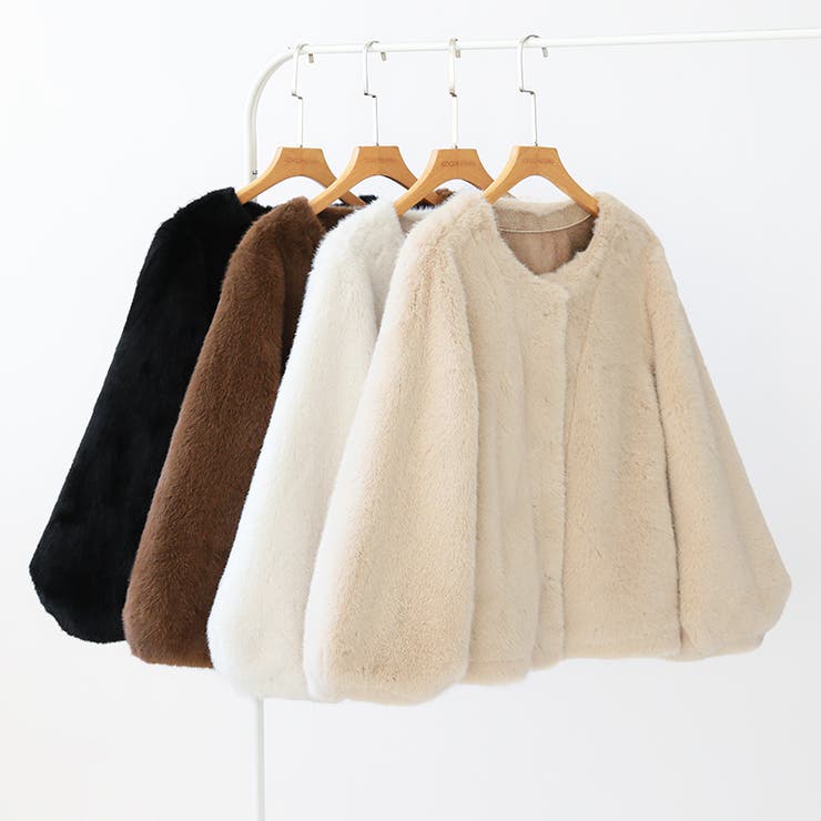 触れた瞬間、虜。ふわふわフェイクファーコート ファーコート ブルゾン | COCOMOMO | 詳細画像40 