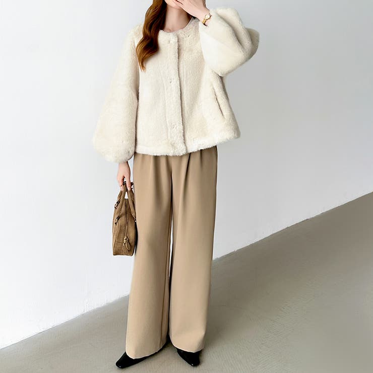 触れた瞬間、虜。ふわふわフェイクファーコート ファーコート ブルゾン | COCOMOMO | 詳細画像7 