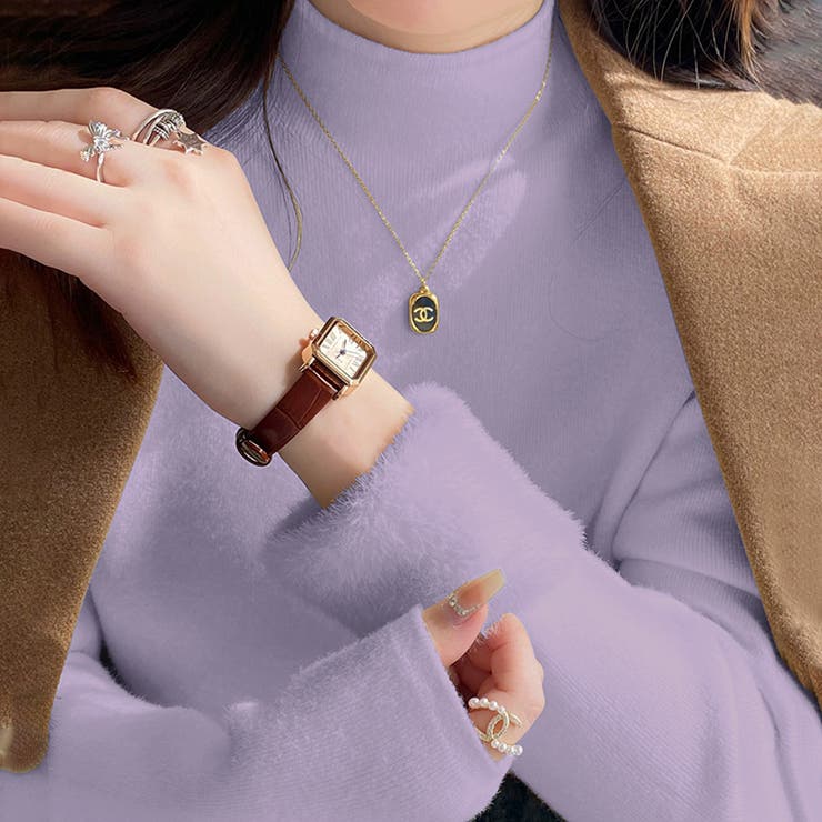 ふわふわ裏シャギーニット 裏起毛 ハイネックニット | COCOMOMO | 詳細画像11 