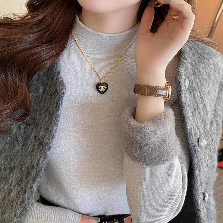 ふわふわ裏シャギーニット 裏起毛 ハイネックニット | COCOMOMO | 詳細画像7 