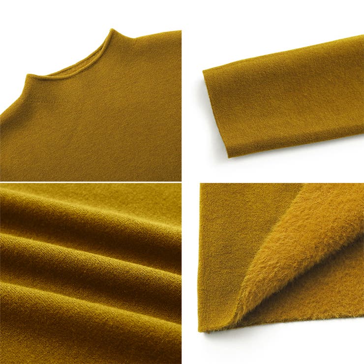 ふわふわ裏シャギーニット 裏起毛 ハイネックニット | COCOMOMO | 詳細画像24 