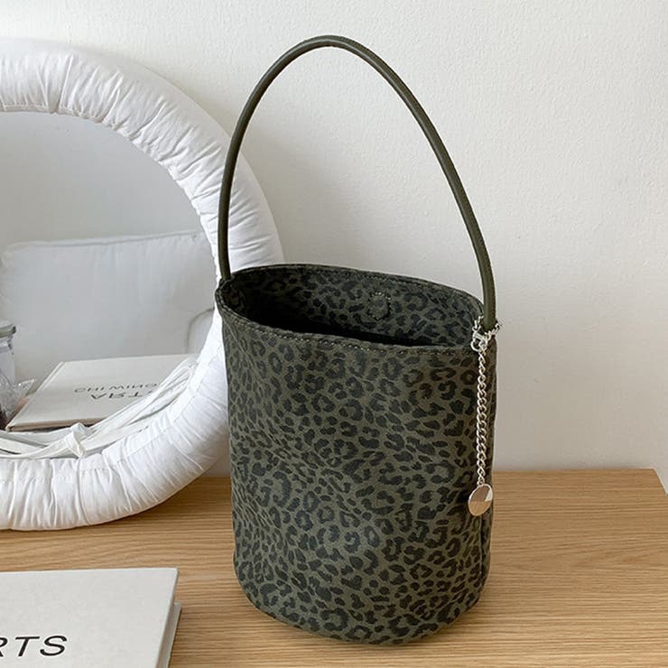 スエード調ヒョウ柄バッグ スエードバッグ バケツ型バッグ | COCOMOMO | 詳細画像10 