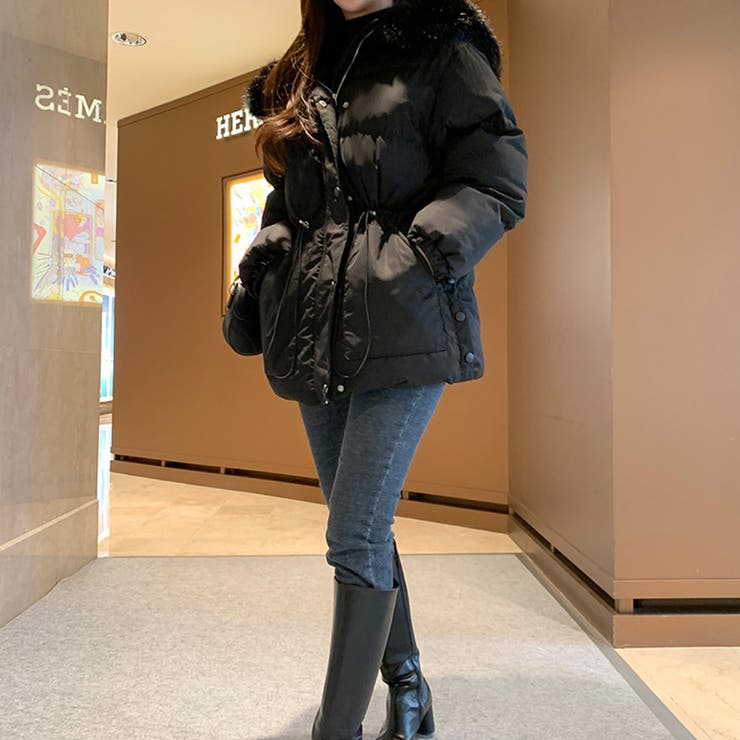 ファーフード付き中綿ダウンジャケット 中綿ジャケット アウター | COCOMOMO | 詳細画像15 