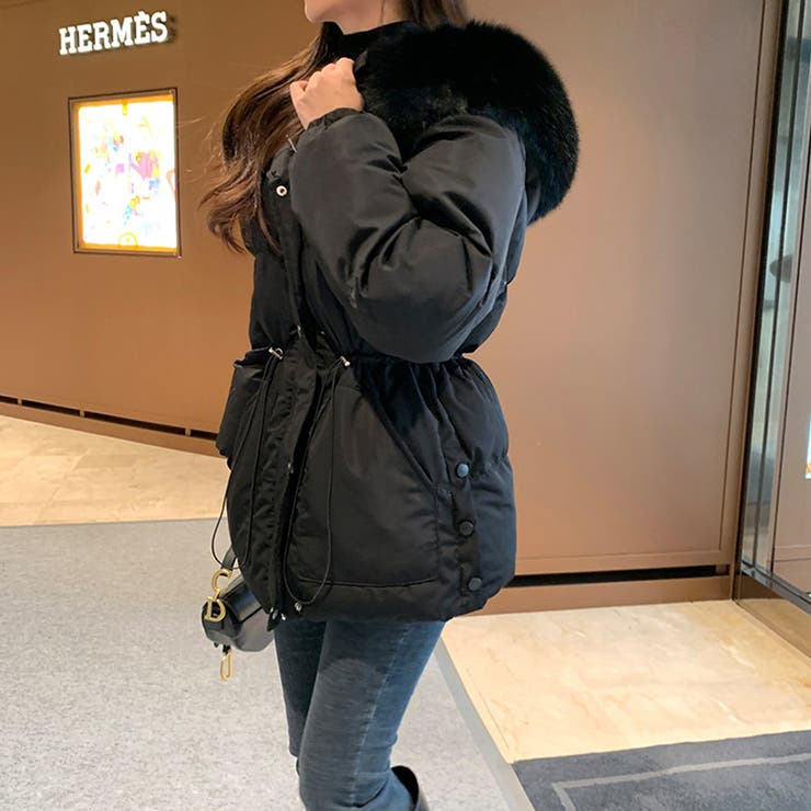 ファーフード付き中綿ダウンジャケット 中綿ジャケット アウター | COCOMOMO | 詳細画像17 