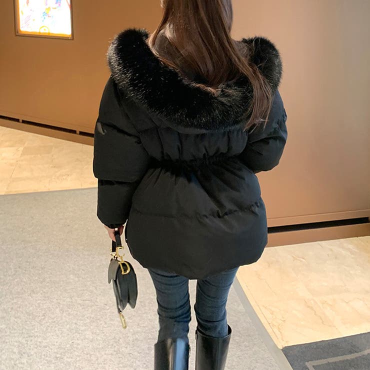 ファーフード付き中綿ダウンジャケット 中綿ジャケット アウター | COCOMOMO | 詳細画像18 