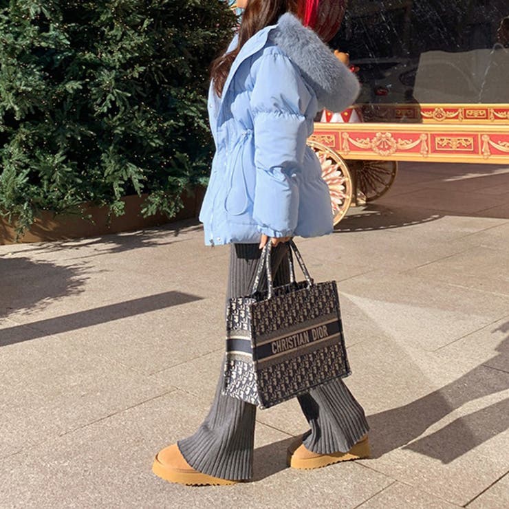 ファーフード付き中綿ダウンジャケット 中綿ジャケット アウター | COCOMOMO | 詳細画像6 