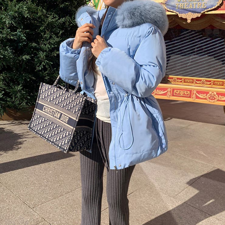 ファーフード付き中綿ダウンジャケット 中綿ジャケット アウター | COCOMOMO | 詳細画像7 