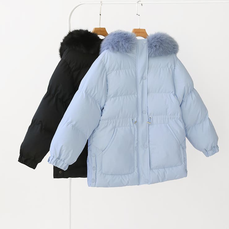 ファーフード付き中綿ダウンジャケット 中綿ジャケット アウター | COCOMOMO | 詳細画像19 