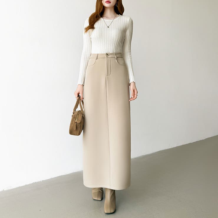 裏起毛タイトスカート ナロースカート 裏起毛 | COCOMOMO | 詳細画像11 