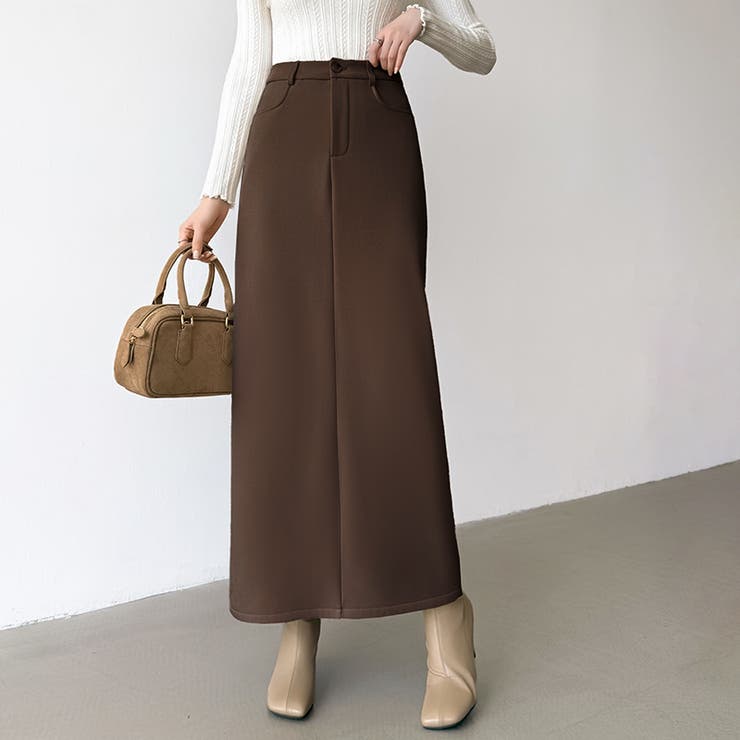 裏起毛タイトスカート ナロースカート 裏起毛 | COCOMOMO | 詳細画像19 