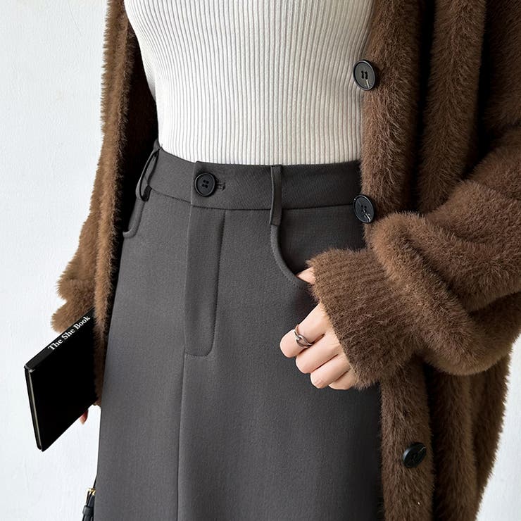 裏起毛タイトスカート ナロースカート 裏起毛 | COCOMOMO | 詳細画像28 